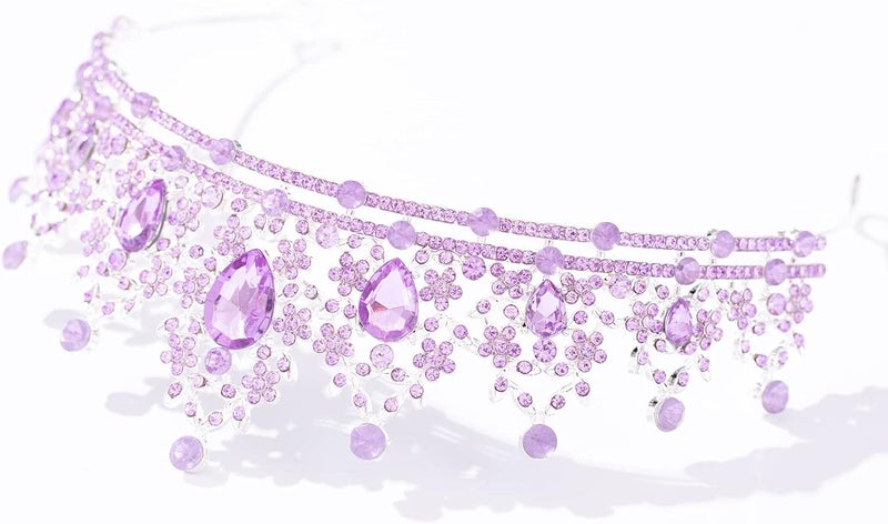 FORSEVEN Crystal Tiaras for Women, Wedding Tiaras and Crowns for Women Tiaras for Birthday Party Princess Crown Hair Accessories Bride Rhinestone Christmas Decorations Headband - Image 4